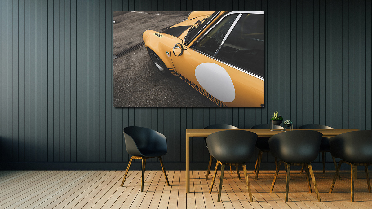 Décoration with Yellow Porsche Photograph