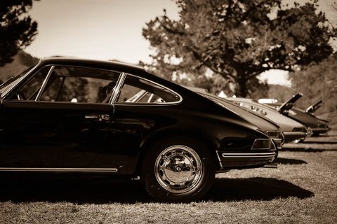 Wall Car Photograph Porsche Sepia