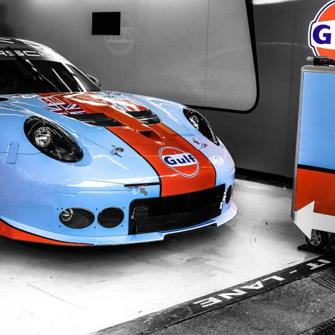 Wall Photograph Porsche Gulf