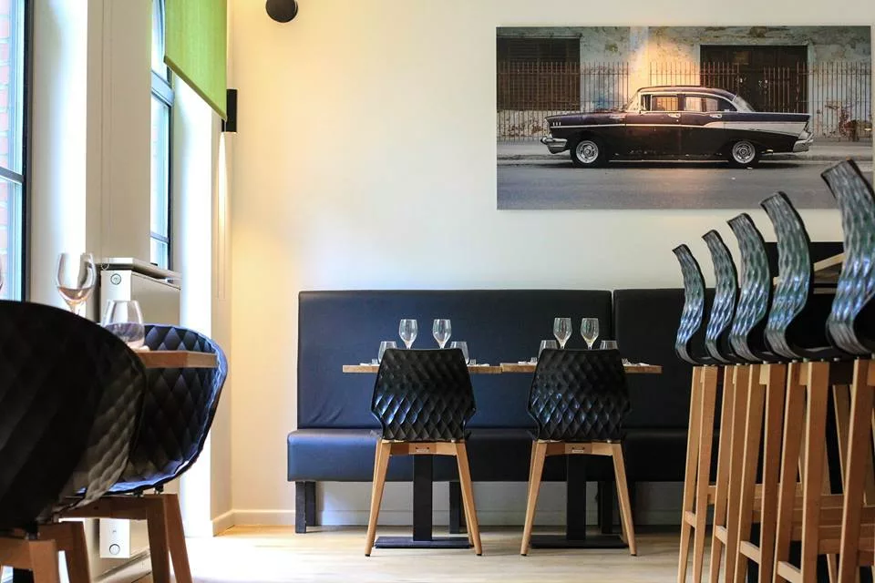 Cars and Roses artwork installed at a client home – fine art print