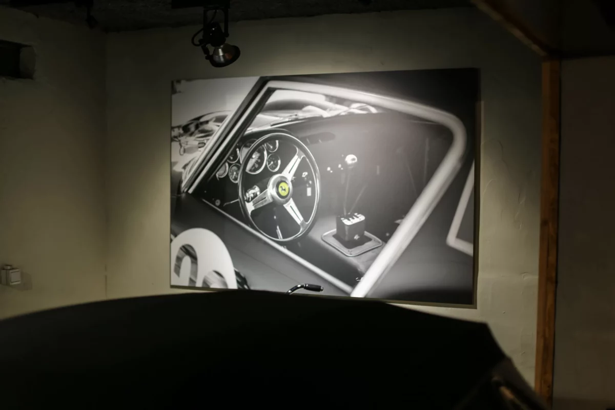 Cars and Roses artwork installed at a client home – fine art print