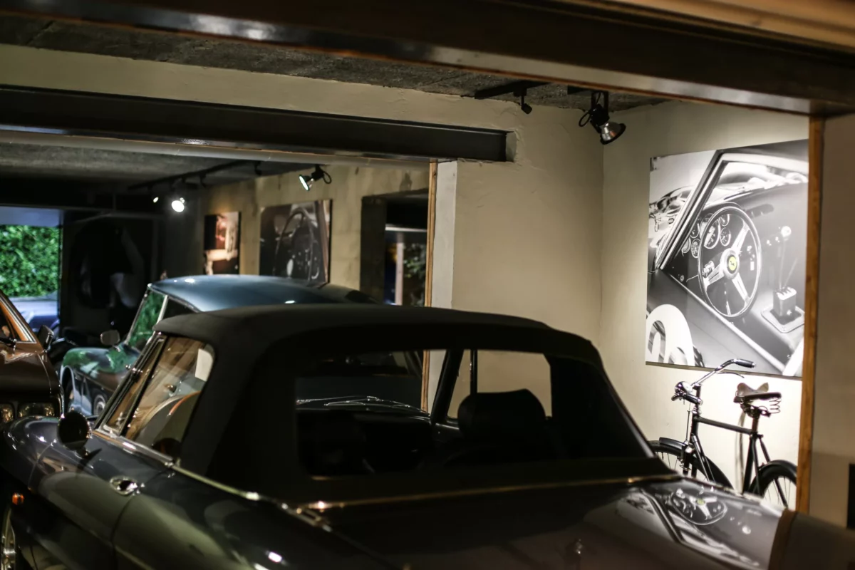 Cars and Roses artwork installed at a client home – fine art print