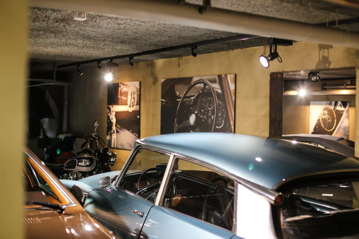 Cars and Roses artwork installed at a client home – fine art print