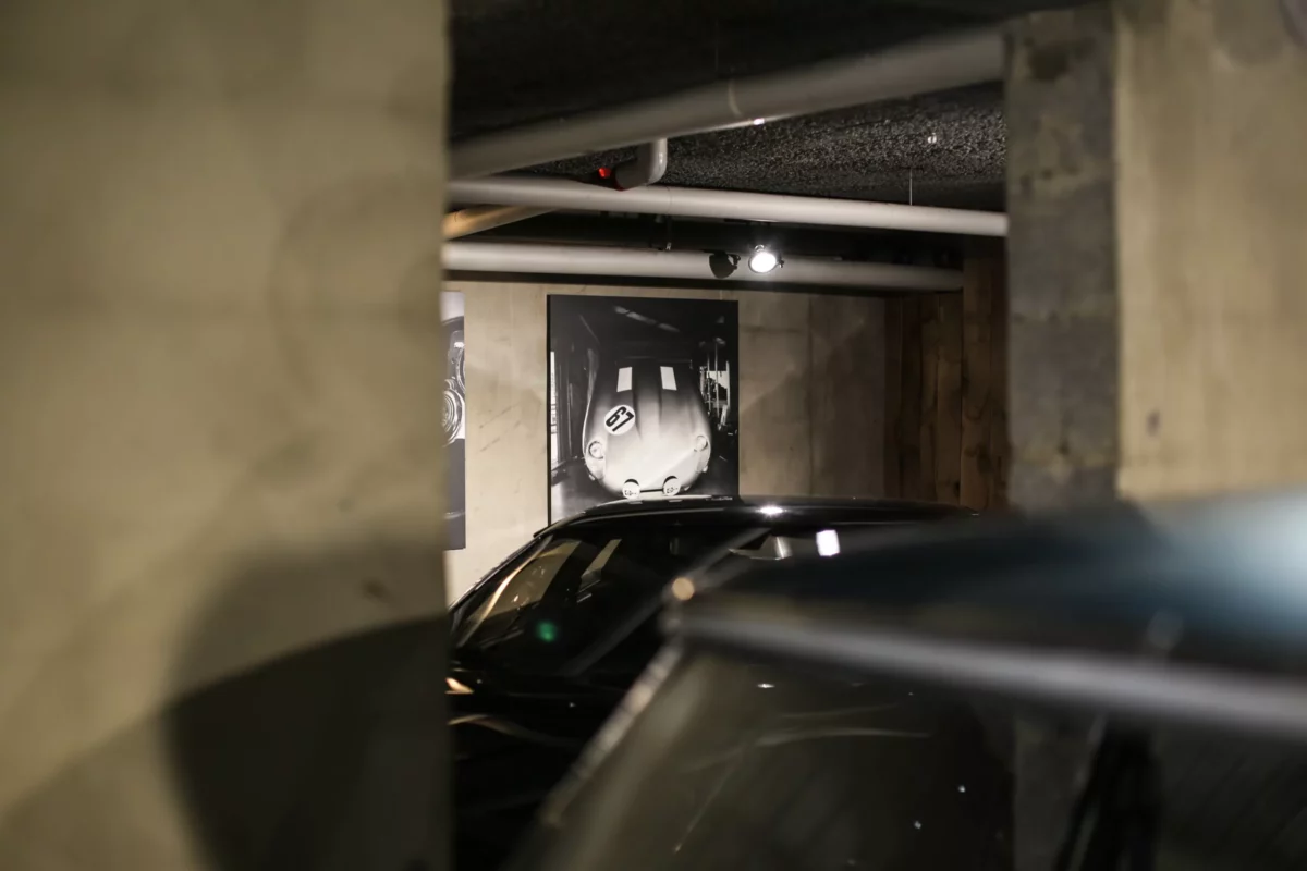 Cars and Roses artwork installed at a client home – fine art print