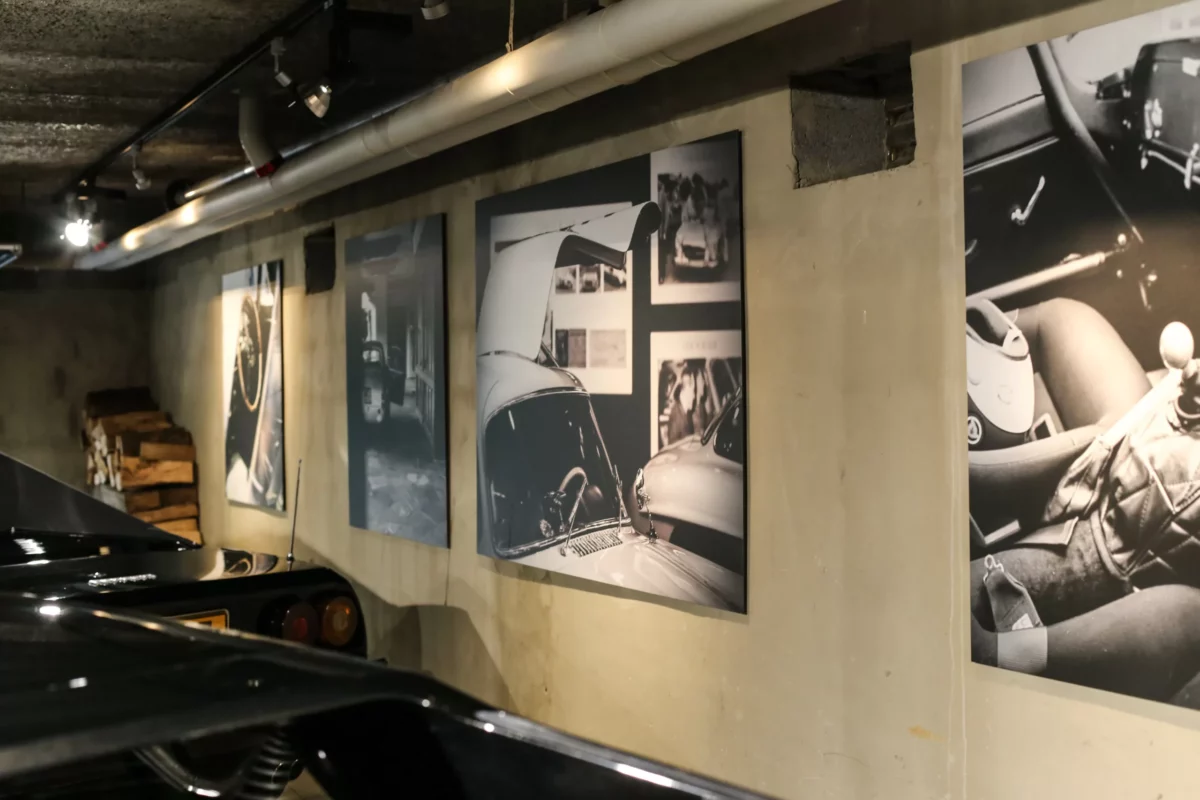 Cars and Roses artwork installed at a client home – fine art print