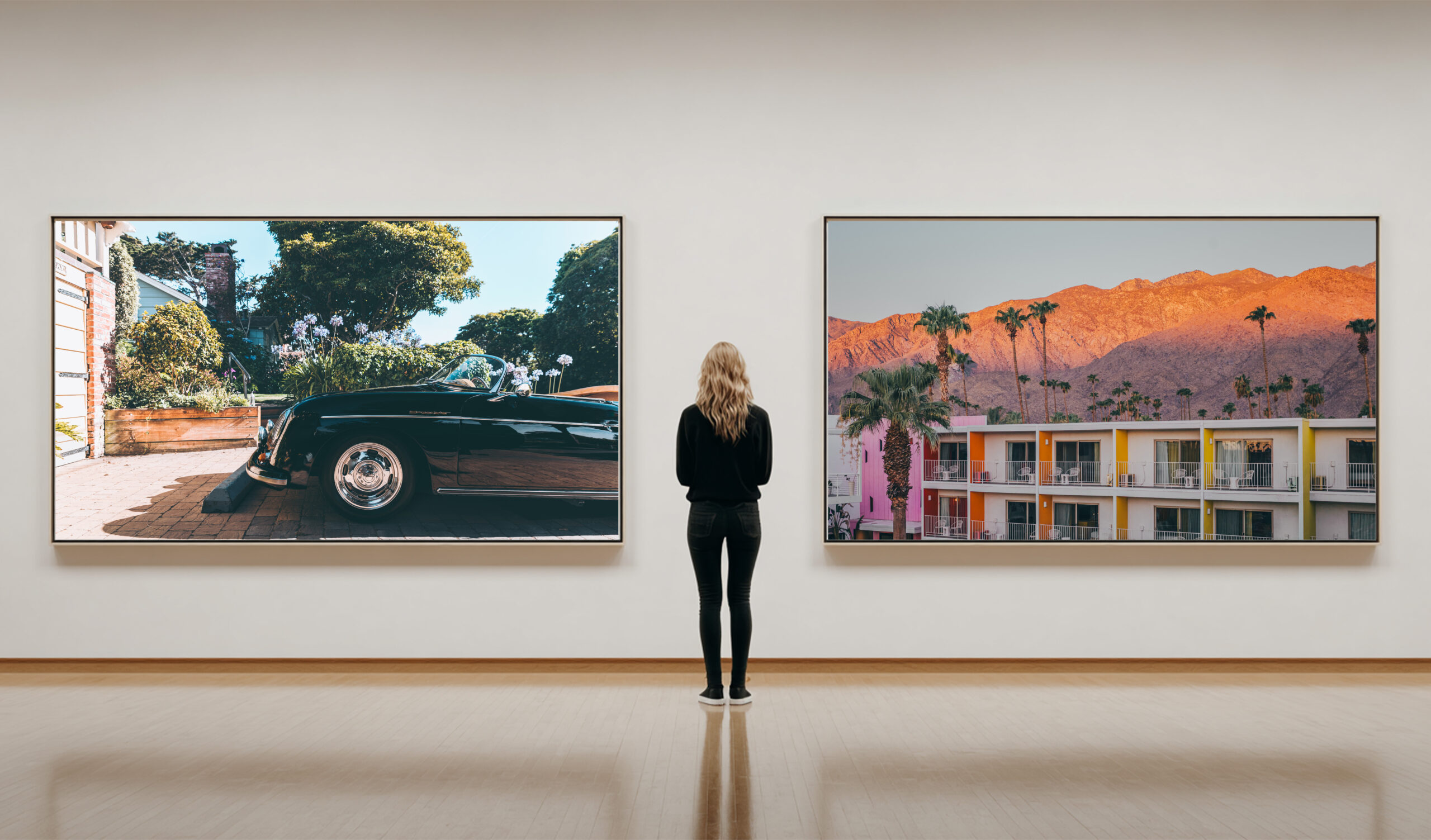 Wall art home decor landscapes and cars