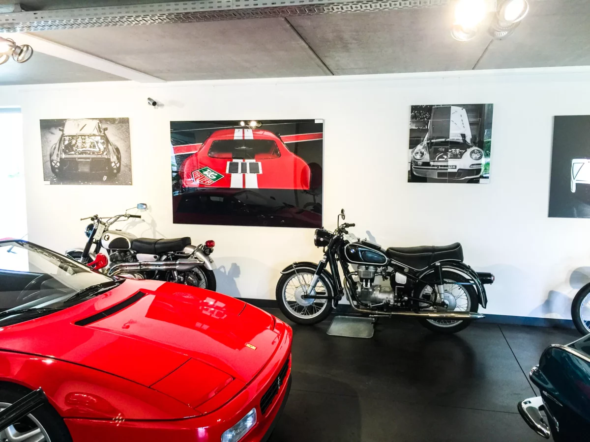 Cars and Roses artwork installed at a client home – fine art print