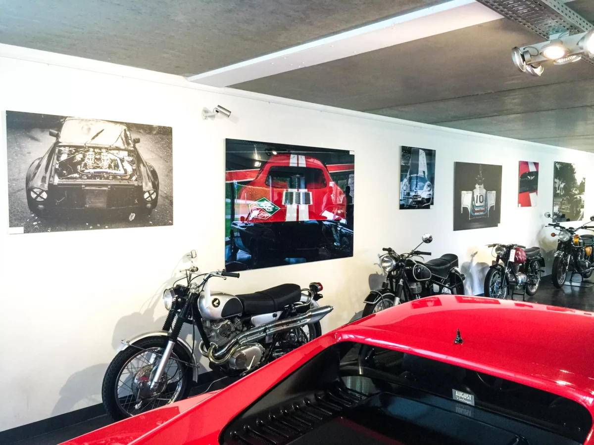 Cars and Roses artwork installed at a client home – fine art print