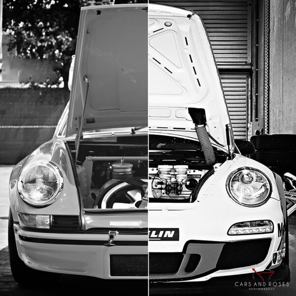 Canvas Porsche - Cars and Roses