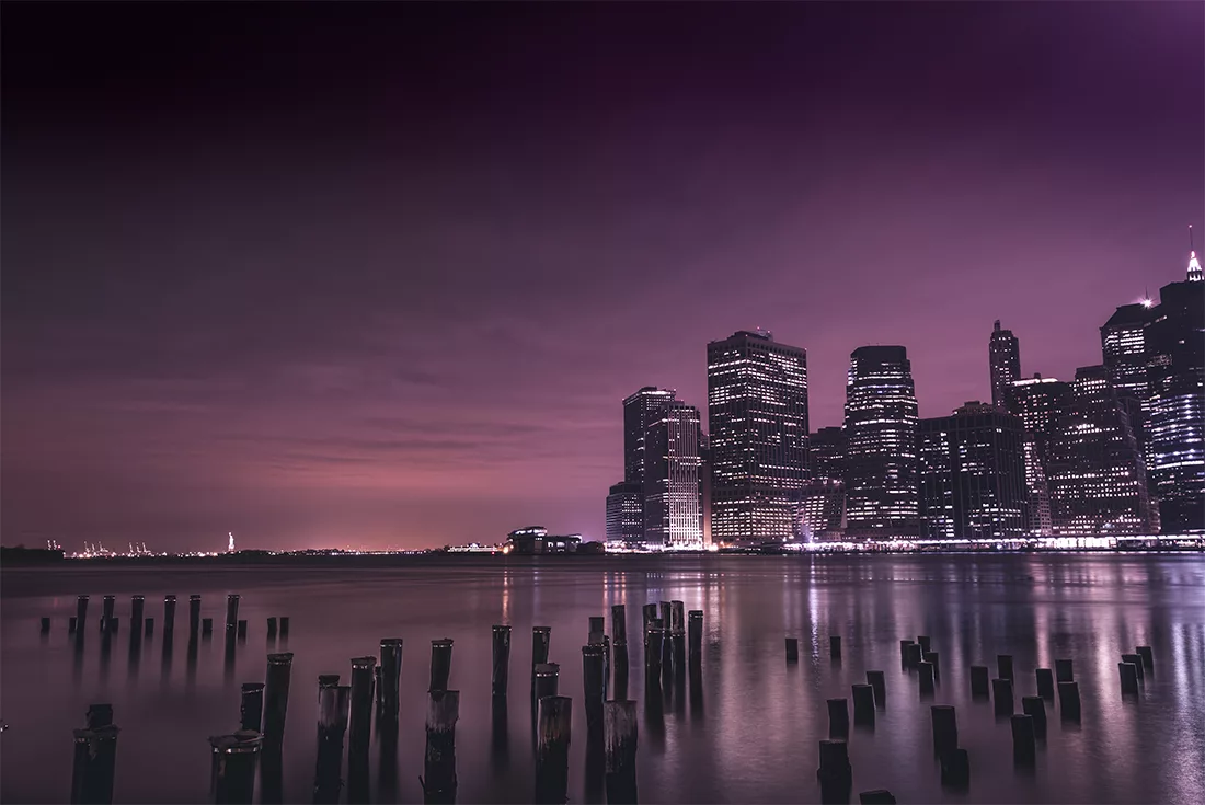 Old Pier 1, Brooklyn Bridge Park — New York skyline fine art photograph