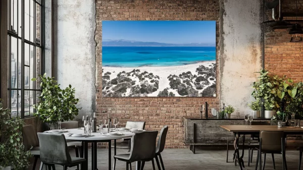 Decoration-mural-photo-crete-crissi-island.webp Wall art photography Crete Chrysí Island interior render limited edition fine art print living room décor