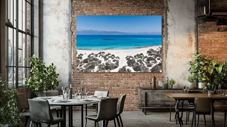 Wall art photography Crete Chrysí Island interior render limited edition fine art print living room décor