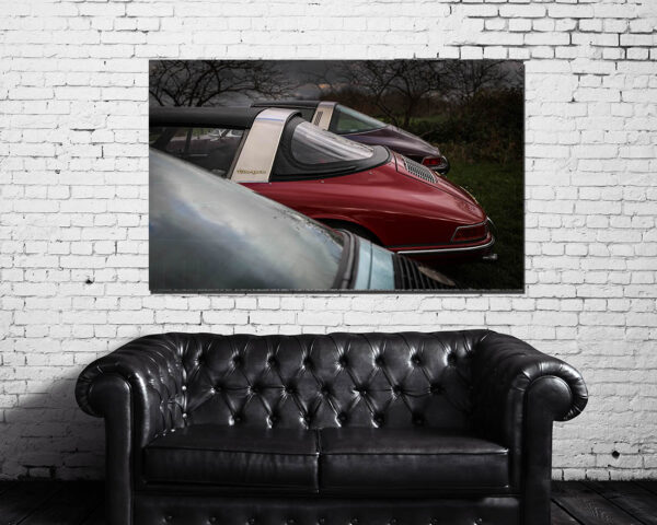 Decorative Car Prints Old Porsche Targa