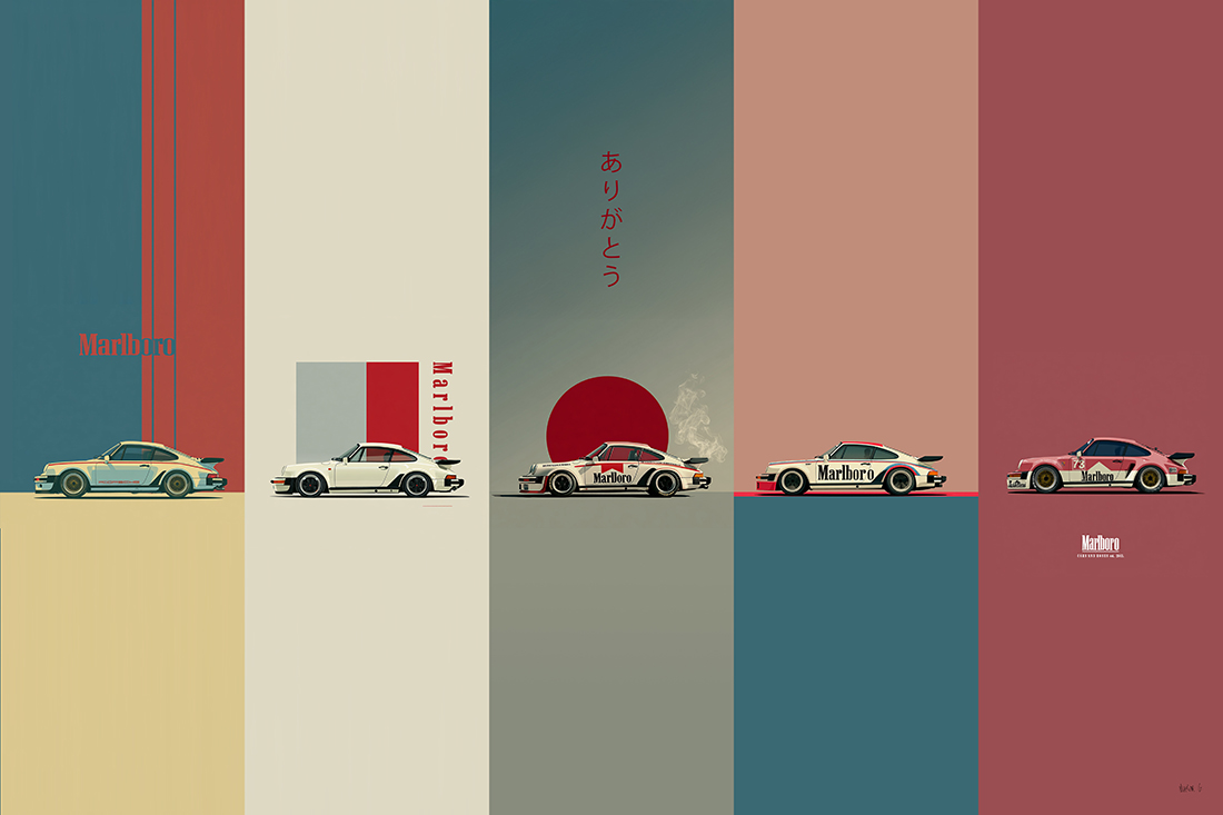 Japanese Art Porsche 911 Turbo 1975 – Marlboro Racing
