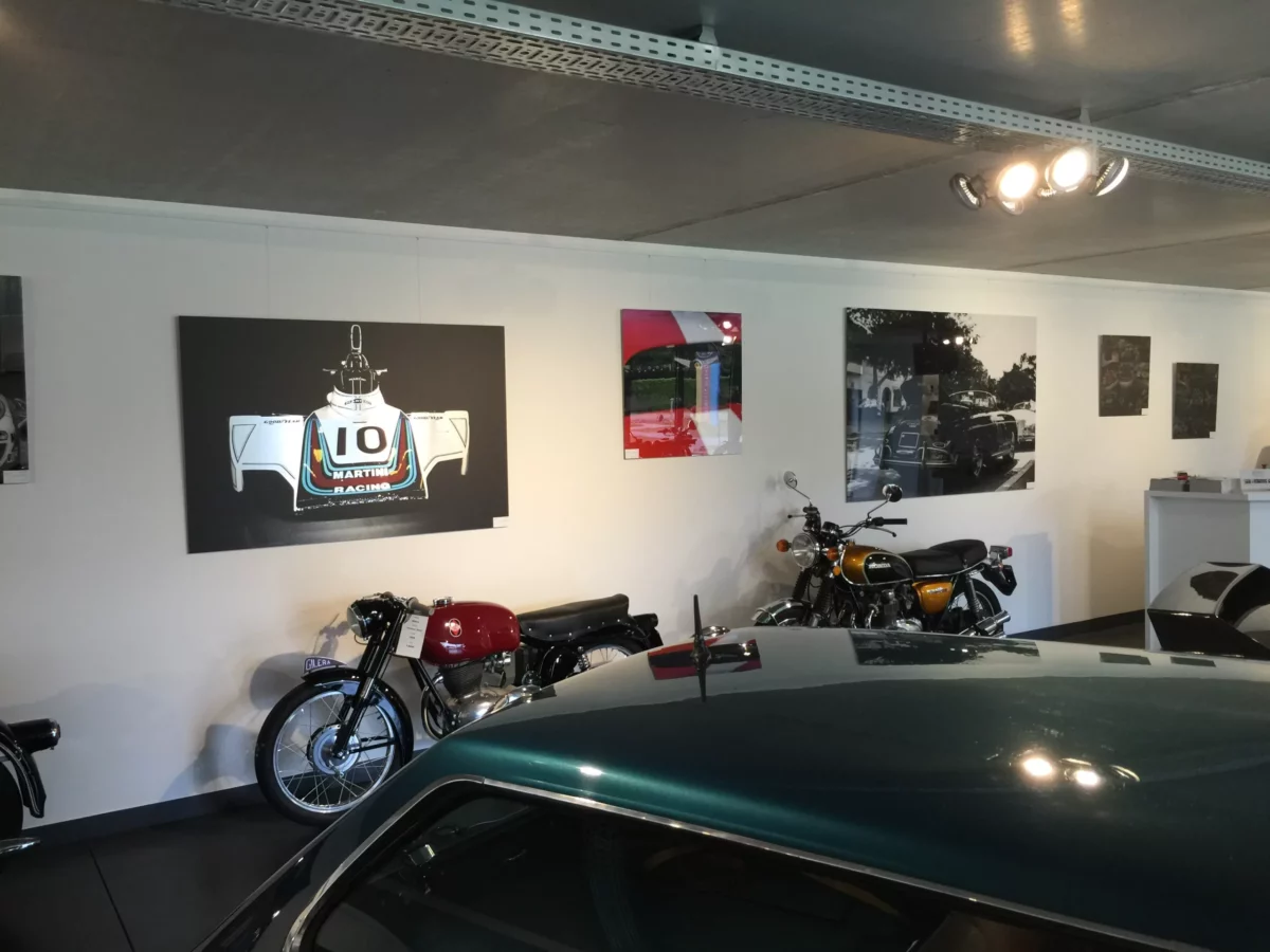 Cars and Roses artwork installed at a client home – fine art print