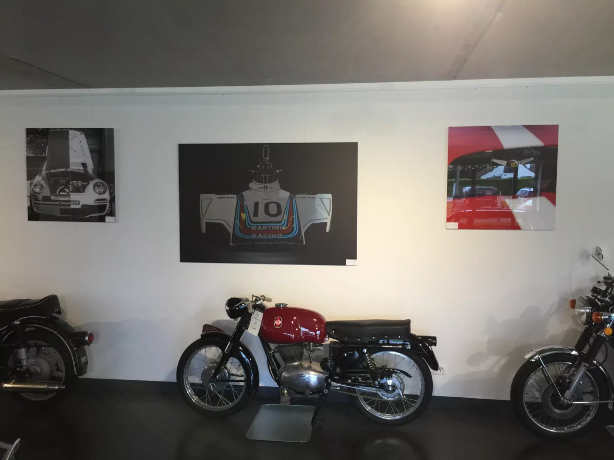 Cars and Roses artwork installed at a client home – fine art print