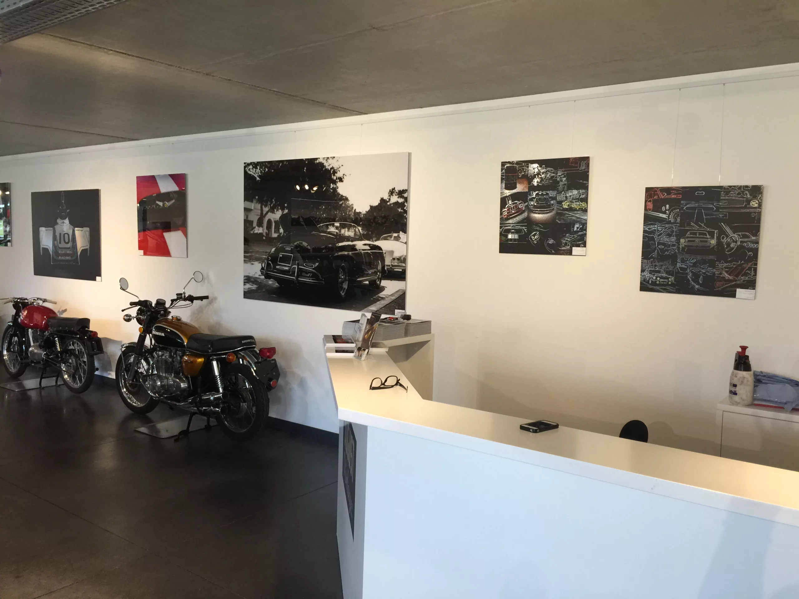 Cars and Roses artwork installed at a client home - fine art print