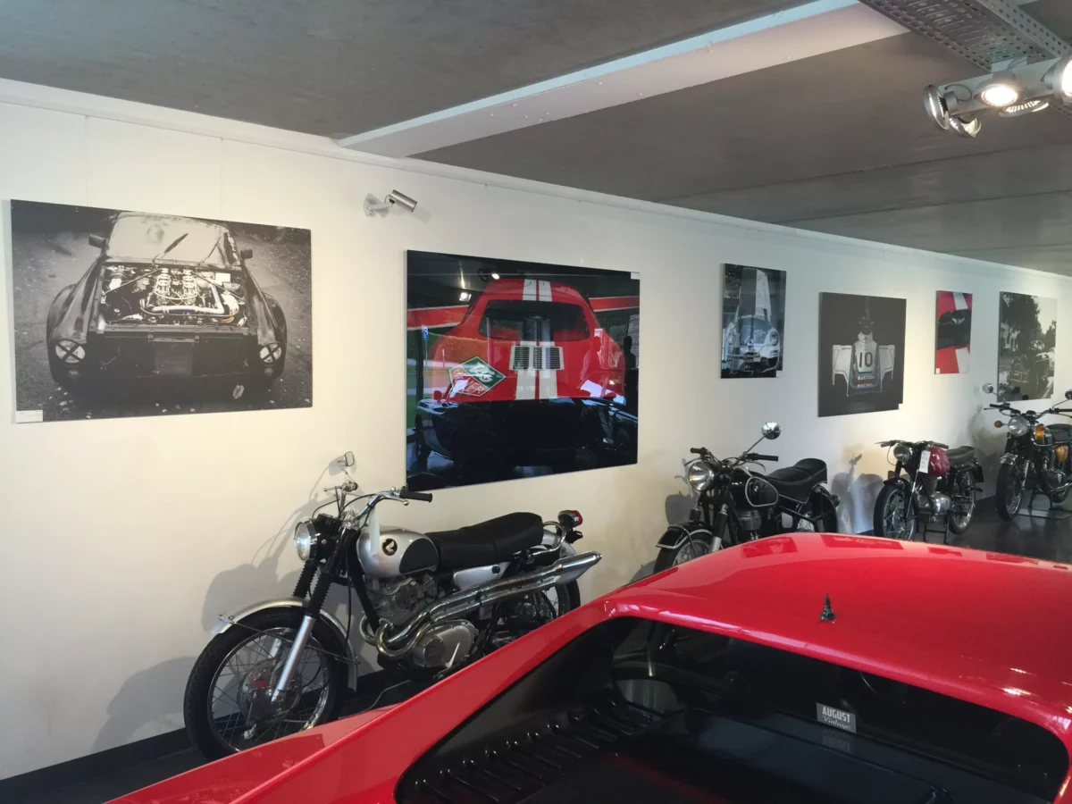 Cars and Roses artwork installed at a client home – fine art print