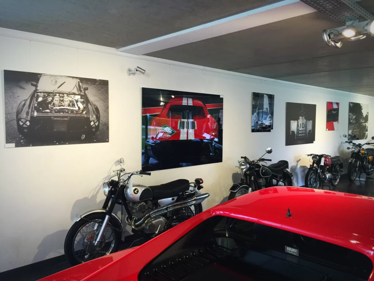 Cars and Roses artwork installed at a client home – fine art print