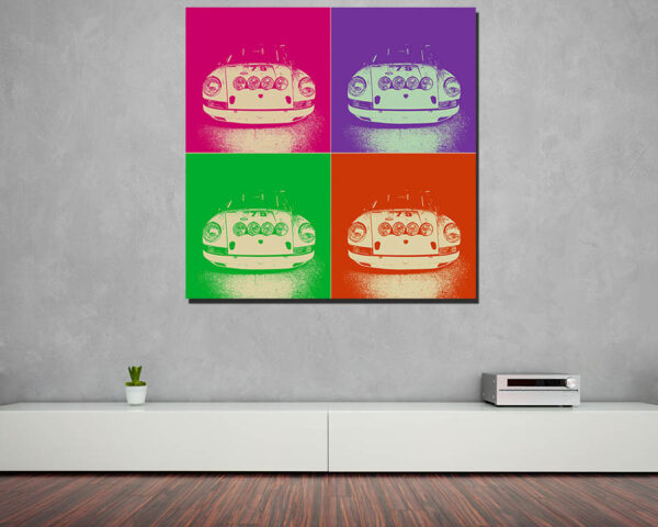 Modern Porsche Car Pop Art