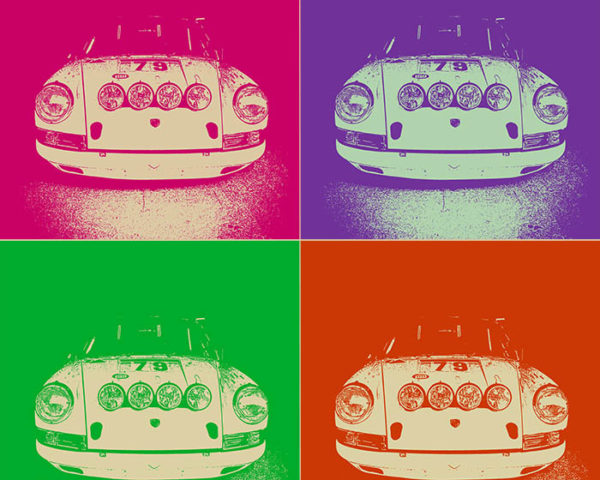 Modern Porsche Pop Art