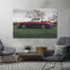 Blank poster, Scandinavian design interior, 3d illustration Red Porsche Targa Photographs