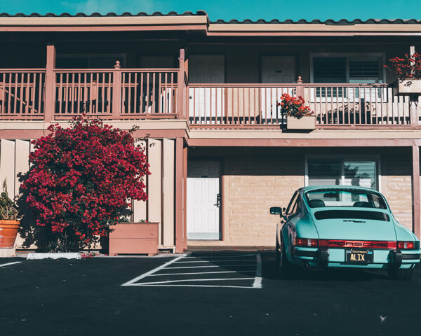 Fine Art Photography "Porsche 911 SC at the Motel" - Limited Edition Monterey, California 70s