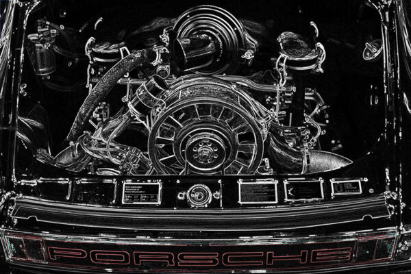 Photo Print Engine Porsche Art