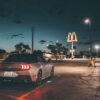 Photograph Ford Mustang au Mc Donald Photograph Ford Mustang at Mc Donald
