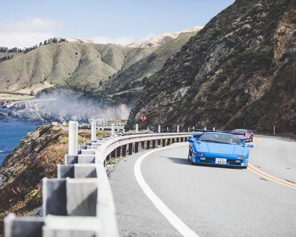 Lamborghini Diablo Pacific Coast Highway Lamborghini Diablo blue Pacific Coast Highway limited edition fine art photography | Cars and Roses