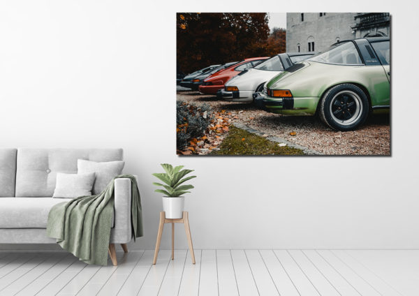 Line of Porsche 911 Photographs