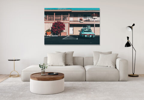 Fine Art Photography "Porsche 911 SC at the Motel" - Limited Edition Monterey, California 70s