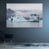 JÖKULSÁRLÓN GLACIER PHOTOGRAPHY Jökulsárlón Glacier Canvas Print | Iceland Wall Art