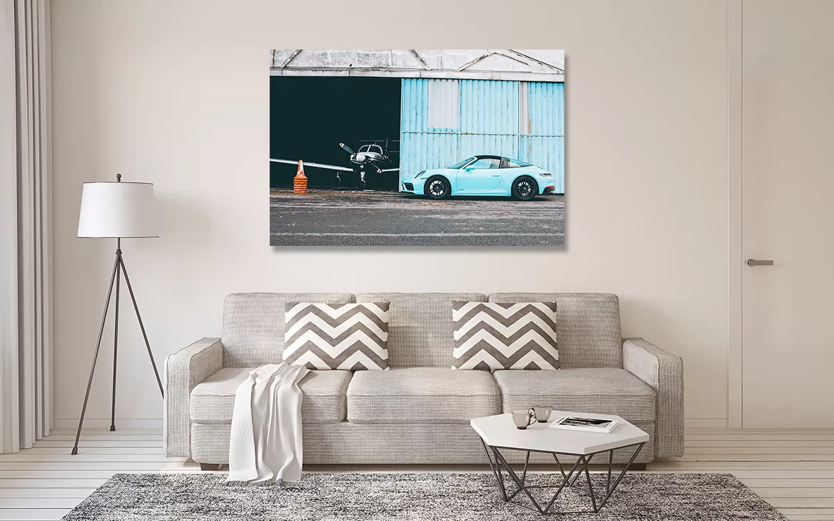 Porsche 911 Targa photography wall art interior decoration modern living room
