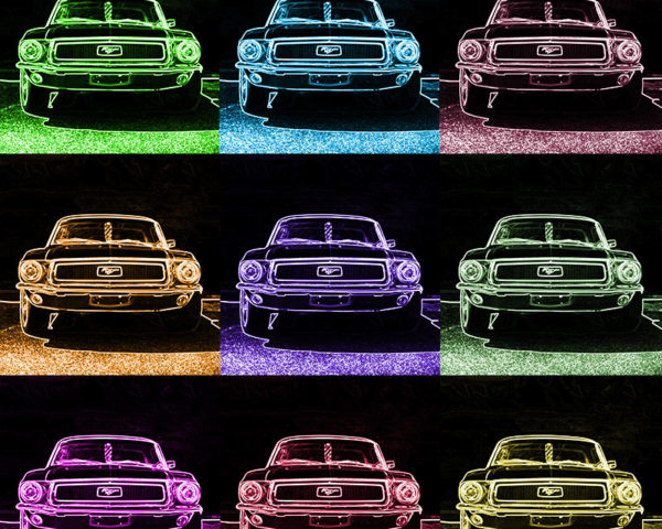 Pop Art Print Ford Mustang