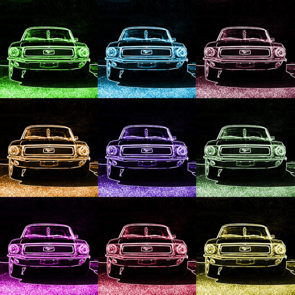 Pop Art Print Ford Mustang