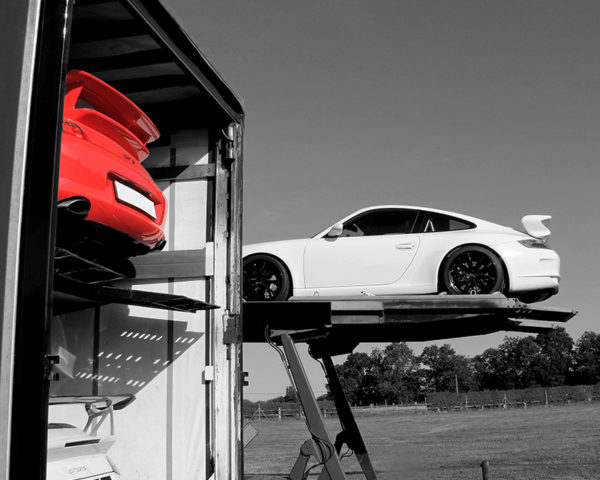 Porsche 911 GT3 in the truck