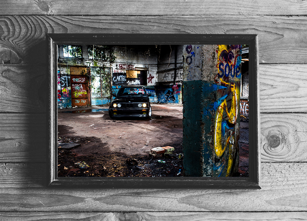 BMW M3 E30 print fine art photography interior wall decoration
