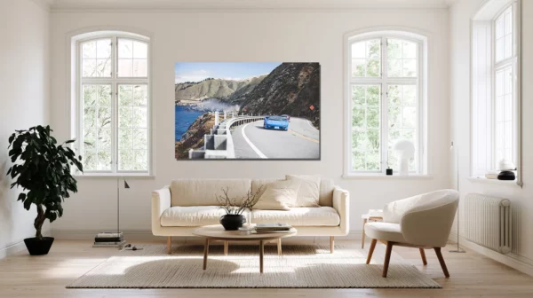 Wall Art Lamborghini Diablo Wall art Lamborghini Diablo fine art print in modern living room