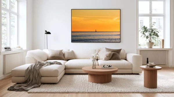 Minimalist sunset Marbella wall art Wall art fine art photograph sunset Marbella living room minimalist interior large format print