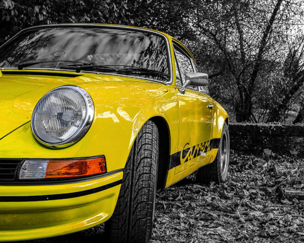 Yellow Carrera RS Porsche Photograph