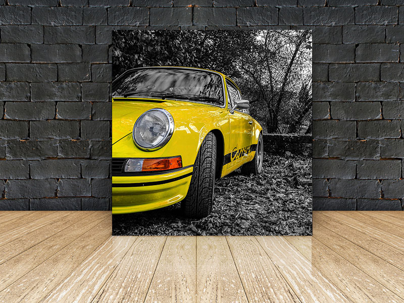 Yellow Carrera RS Porsche Photographs