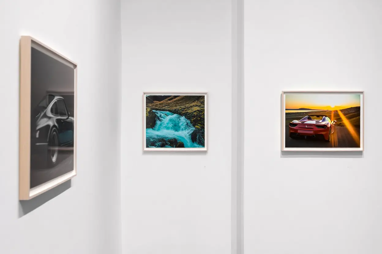 Fine art photography gallery display