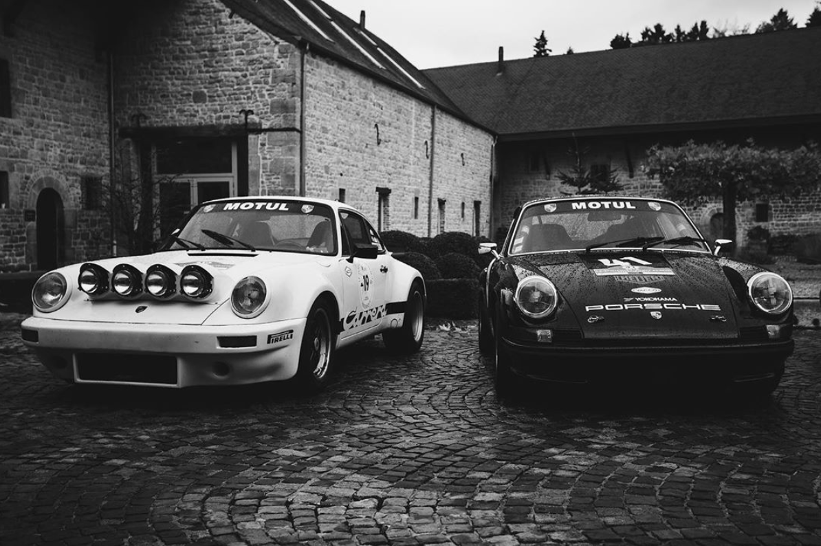 Porsche Black and White Classic Duo – Limited-Edition Fine Art Print