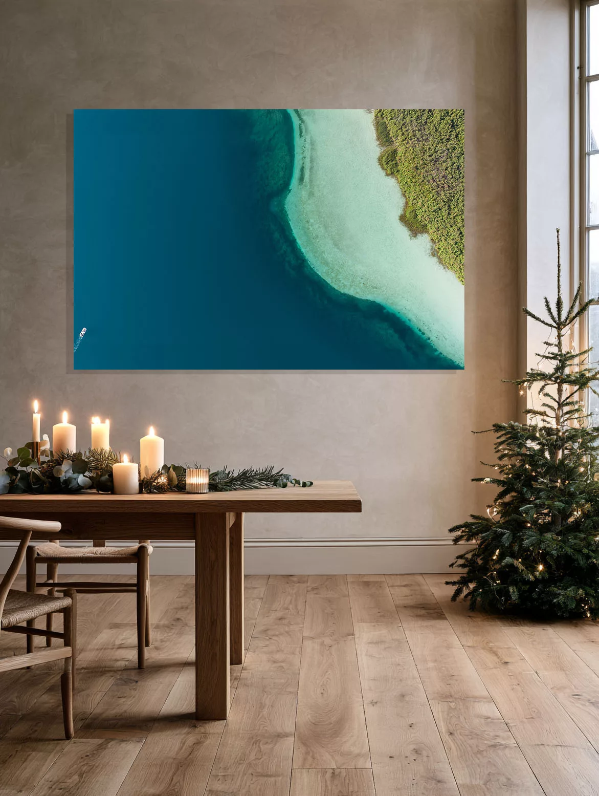 Lake Kournas, Crete — wall art in a dining room