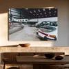 wall art Porsche 911 Turbo and Piper Malibu, Hangar Light Room view – Porsche 911 Turbo and Piper Malibu Hangar Light wall art in an interior